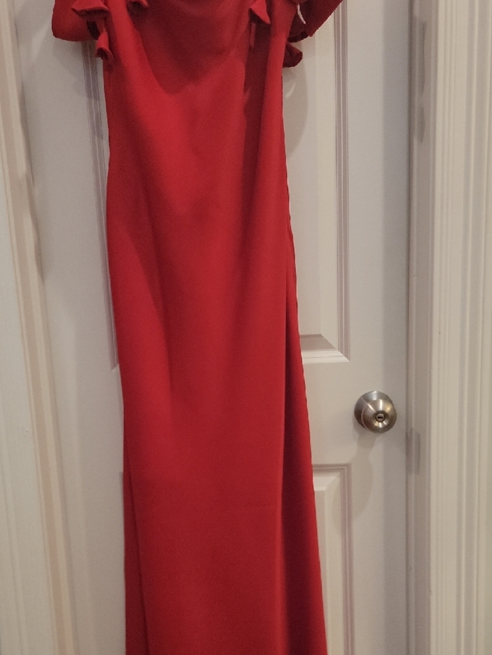 Adelyn Rae Red Ruffle-Strap Maxi Dress - Picture 4 of 7
